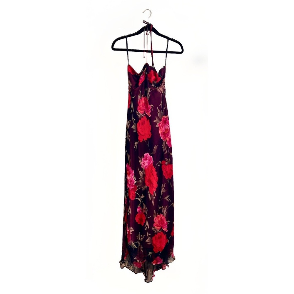 Silk Laundry Shelli Segal NWT 90s Vintage Deadstock Floral Dress Size 4 1995